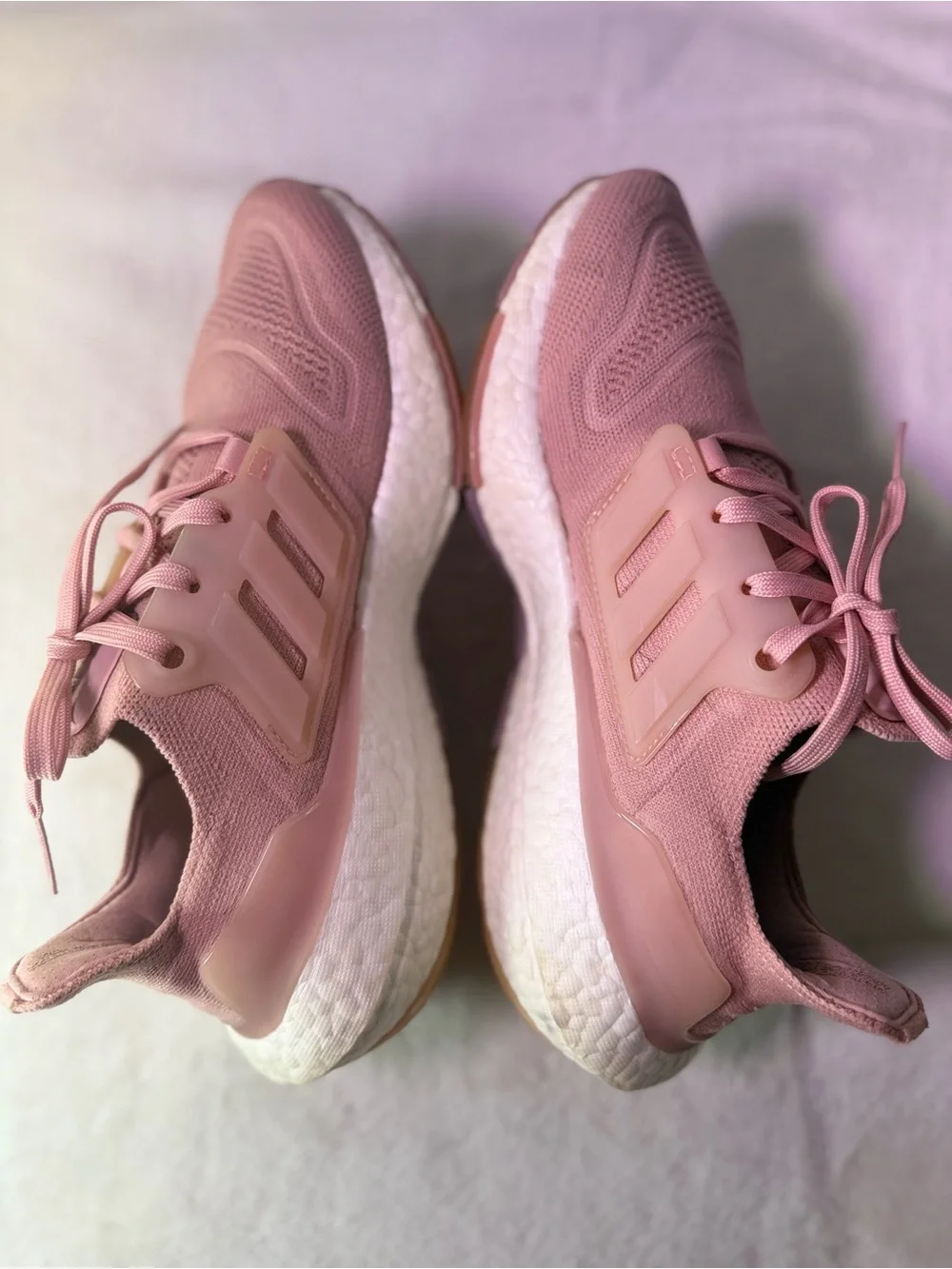 adidas Women’s Pink Knit Running Sneaker